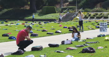 More than 1,000 backpacks covered campus, each representing a U.S. college student lost to suicide last year